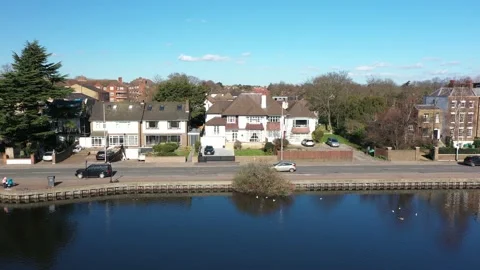 LOCKDOWN VIEW OF ENGLAND VILLAGE OF EMPTY STREETS Stock-Footage 150154768