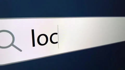 Lockdown written in search bar with cursor, computer monitor, close-up Video stock 151434110