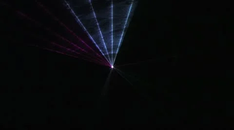 Lockdown, WS of multi colored flashing laser lights Stock Footage 10702040