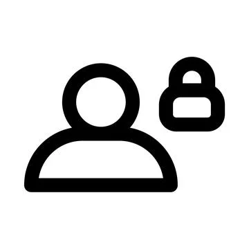 Locked account icon. Editable line icon. Professional and modern outline ic.. Stock Illustration
