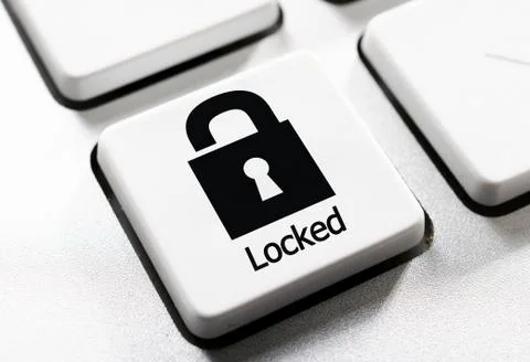Locked button 写真素材