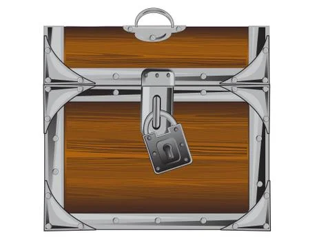 Locked coffer Illustrazione stock