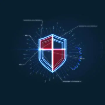 Locked Data shield Stock Illustration