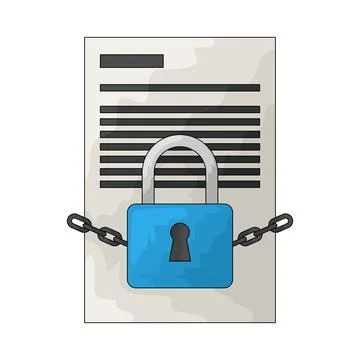 Locked Document illustration Stock Illustration