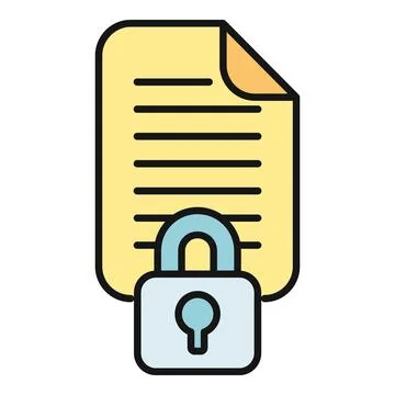 Locked document protecting sensitive data and information security 스톡 일러스트