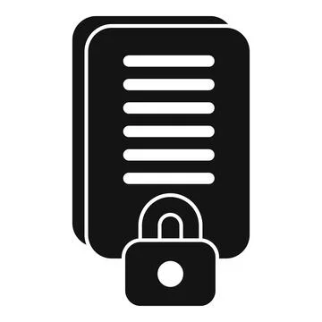 Locked documents representing data protection and security Stock Illustration