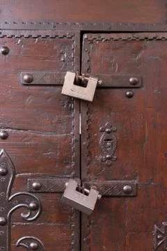 Locked door Stock Photos
