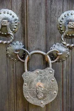 Locked door Stock Photos
