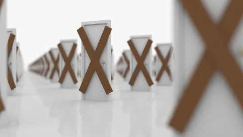 Locked doors Stock Illustration