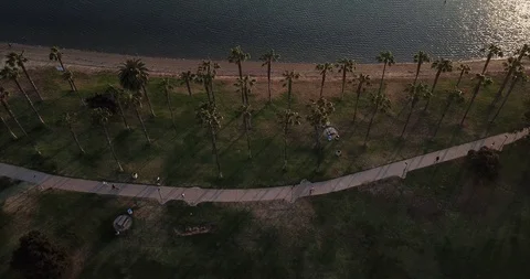 Locked Down Mission Bay Park San Diego California 4K Stock Footage 111167553