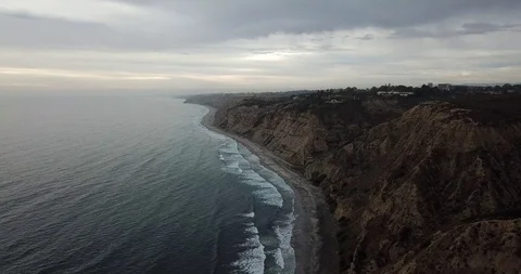 Locked Down Shot of the La Jolla Coast CA 4K Stock Footage 111567043