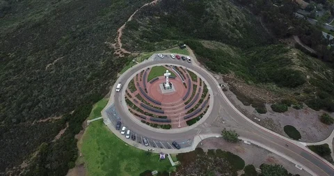 Locked Down Shot of Mount Soledad, San Diego, CA, 4K Stock Footage 111372402