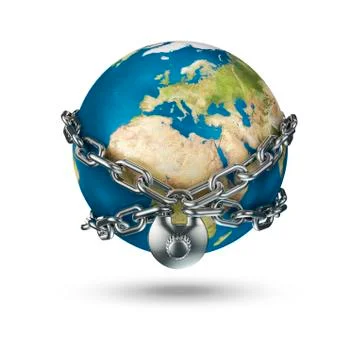 Locked up Earth Illustrazione stock