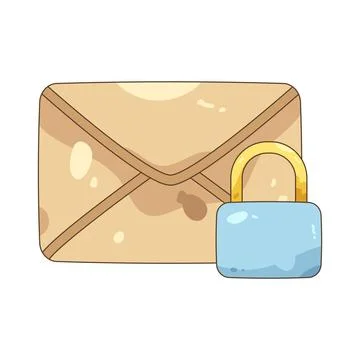 Locked email envelope 스톡 일러스트