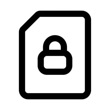 Locked file icon. Editable line icon. Professional and modern outline icon .. Stockillustratie