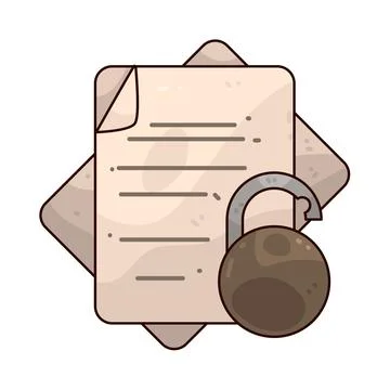 Locked File illustration Stock Illustration