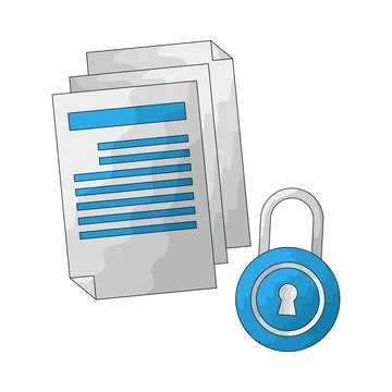 Locked File illustration Stock-Illustration