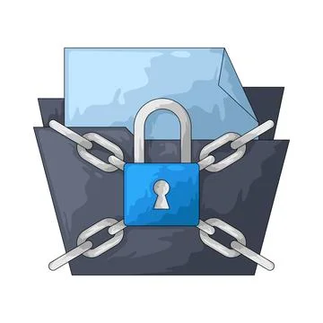 Locked File illustration Stock Illustration