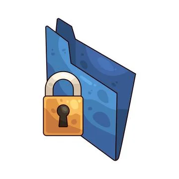 Locked File illustration Stock Illustration