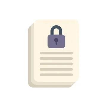 Locked file representing data encryption and security Stock Illustration