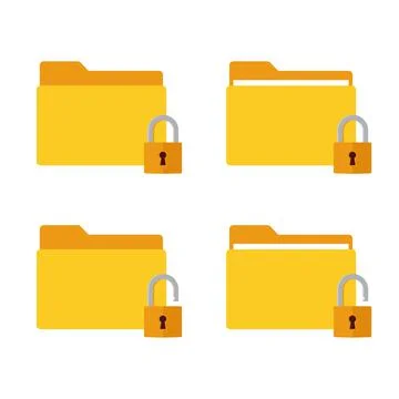 Locked folder icon Stock Illustration