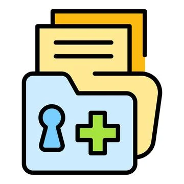 Locked folder icon vector flat Stock Illustration