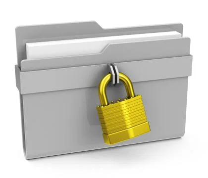 The locked folder Stock Illustration