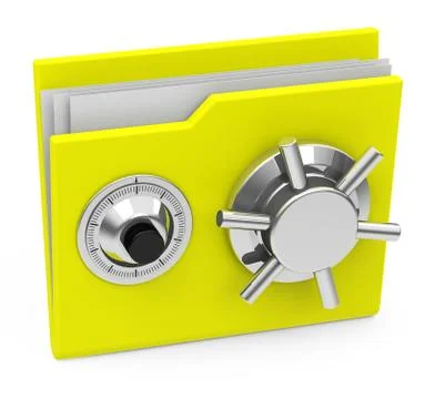 The locked folder Stock Illustration