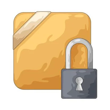 Locked folder illustration Stock Illustration