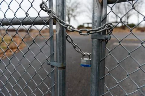 Locked gate Foto stock