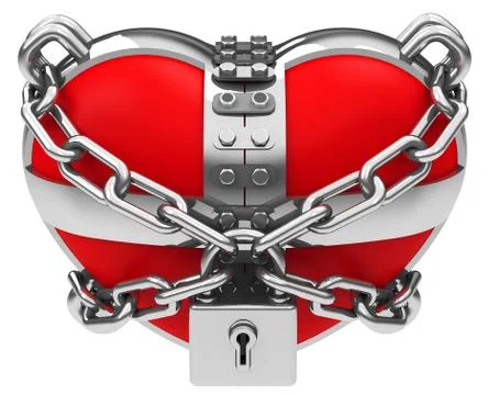 The locked heart Stock Illustration