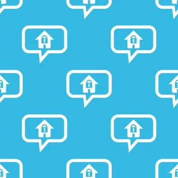 Locked house message pattern Stock Illustration