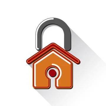 Locked house, vector Stock Illustration