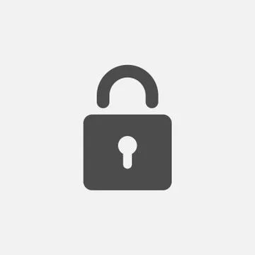 Locked icon isolated on white background. Vector illustration. Stock Illustration