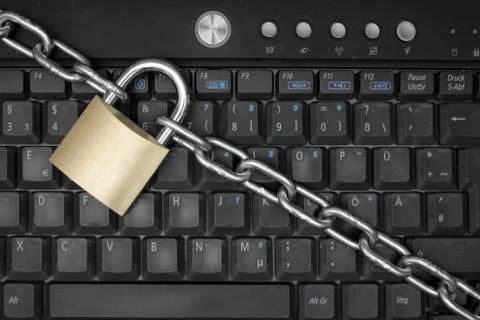 Locked Keyboard Stockfoto's