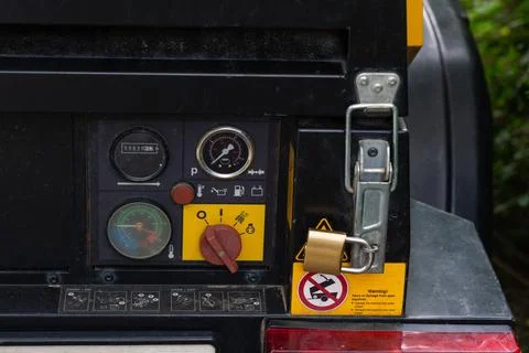 Locked machine panel Stock Photos