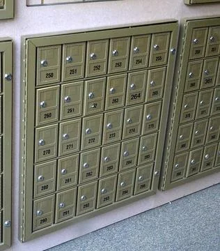 Locked Mail Boxes Stock Photos