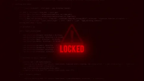 Locked Message Animation System Failure Notification Stock Footage 343586079