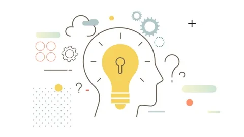 Locked Mindset -Unleash Creative Ideas and Innovative Solutions  - Abstract A Stock Footage 304178883