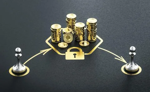 Locked-in money Stock Illustration