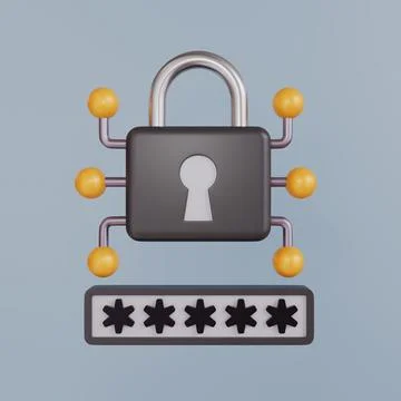 Locked network connection used to secure digital communications Stock Photos