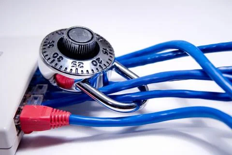 Locked network Foto stock