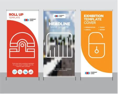 Locked padlock, Coverage level, Old phone roll up Stock Illustration