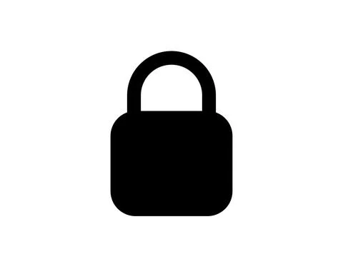 Locked padlock icon. One of simple collection icons for websites, web design, Stock Illustration
