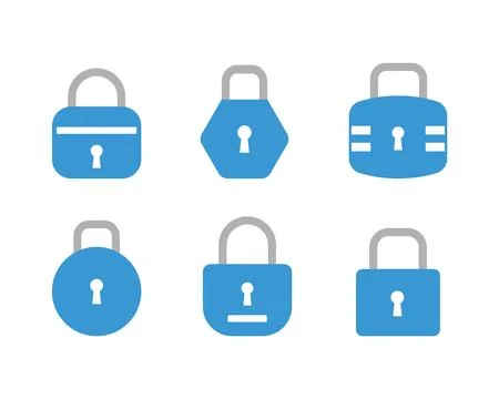Locked padlock symbol of device security. Privacy symbol vector stock illus.. 스톡 일러스트