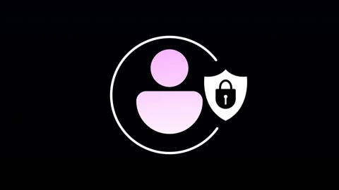 Locked Portfolio Account – Secure Profile Lock Icon Design Stock Footage 283987090