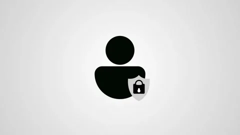 Locked Portfolio Account – Secure Profile Lock Icon Design Stock Footage 283987100