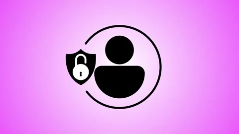 Locked Portfolio Account – Secure Profile Lock Icon Design Stock Footage 283987104