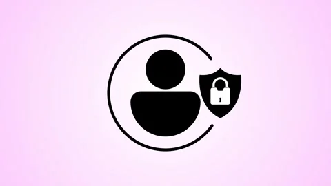 Locked Portfolio Account – Secure Profile Lock Icon Design Stock Footage 283987110