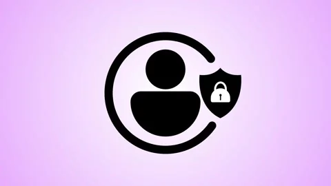 Locked Portfolio Account – Secure Profile Lock Icon Design Stock Footage 283987113